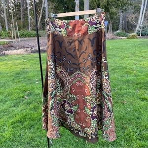 Long silk skirt